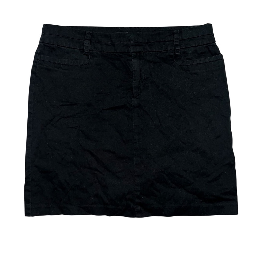 Tommy Hilfiger Vintage Black Mini Skirt Alt Grunge Emo Goth Size 8 Acubi Metal